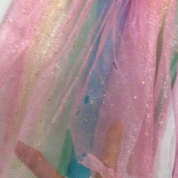 🌞 Spirit Halloween pink rainbow unicorn or fairy costume girl size 2T-4T - Picture 14 of 16